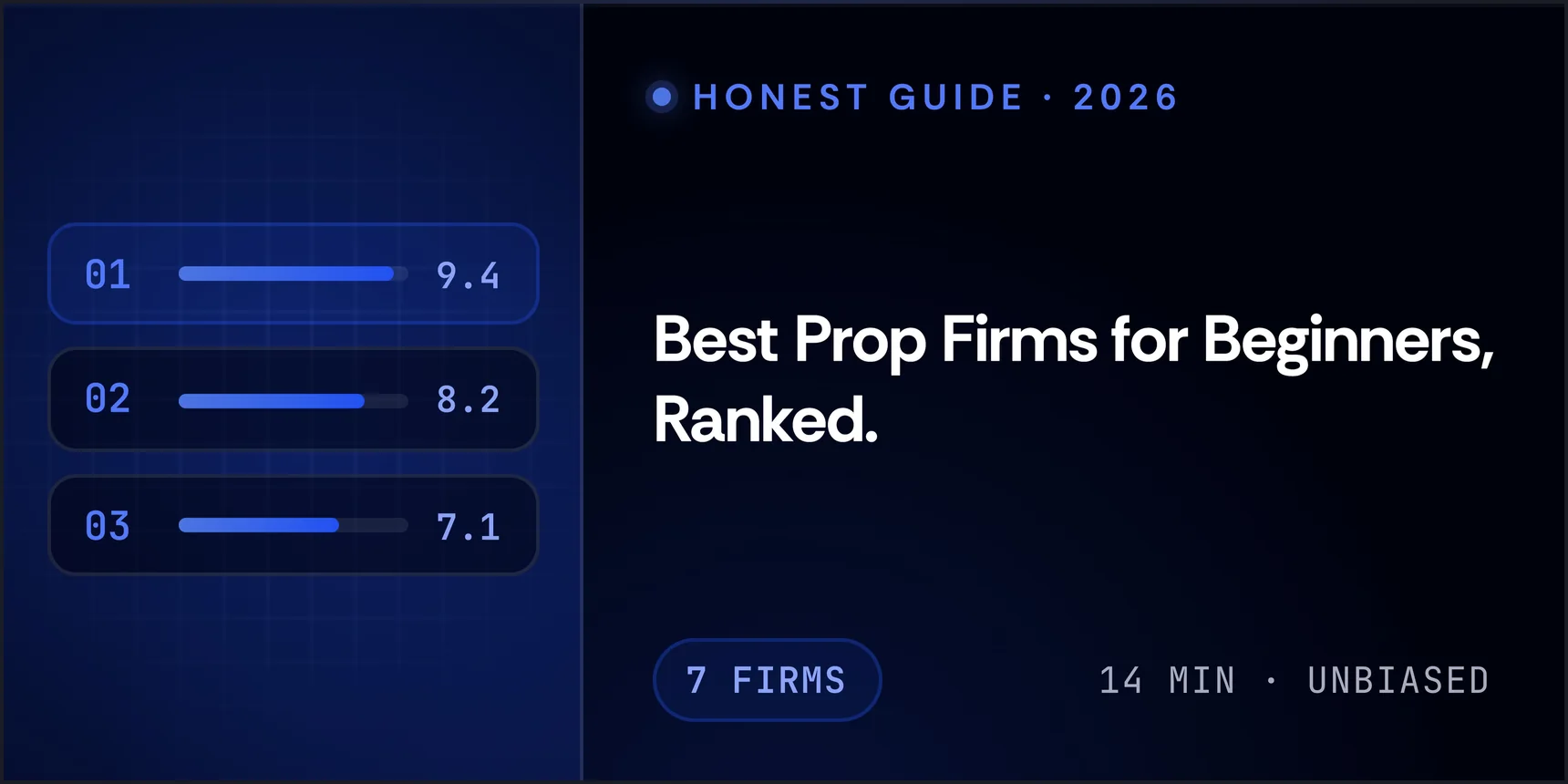 Best Prop Firms for Beginners in 2026 (Honest Comparison)