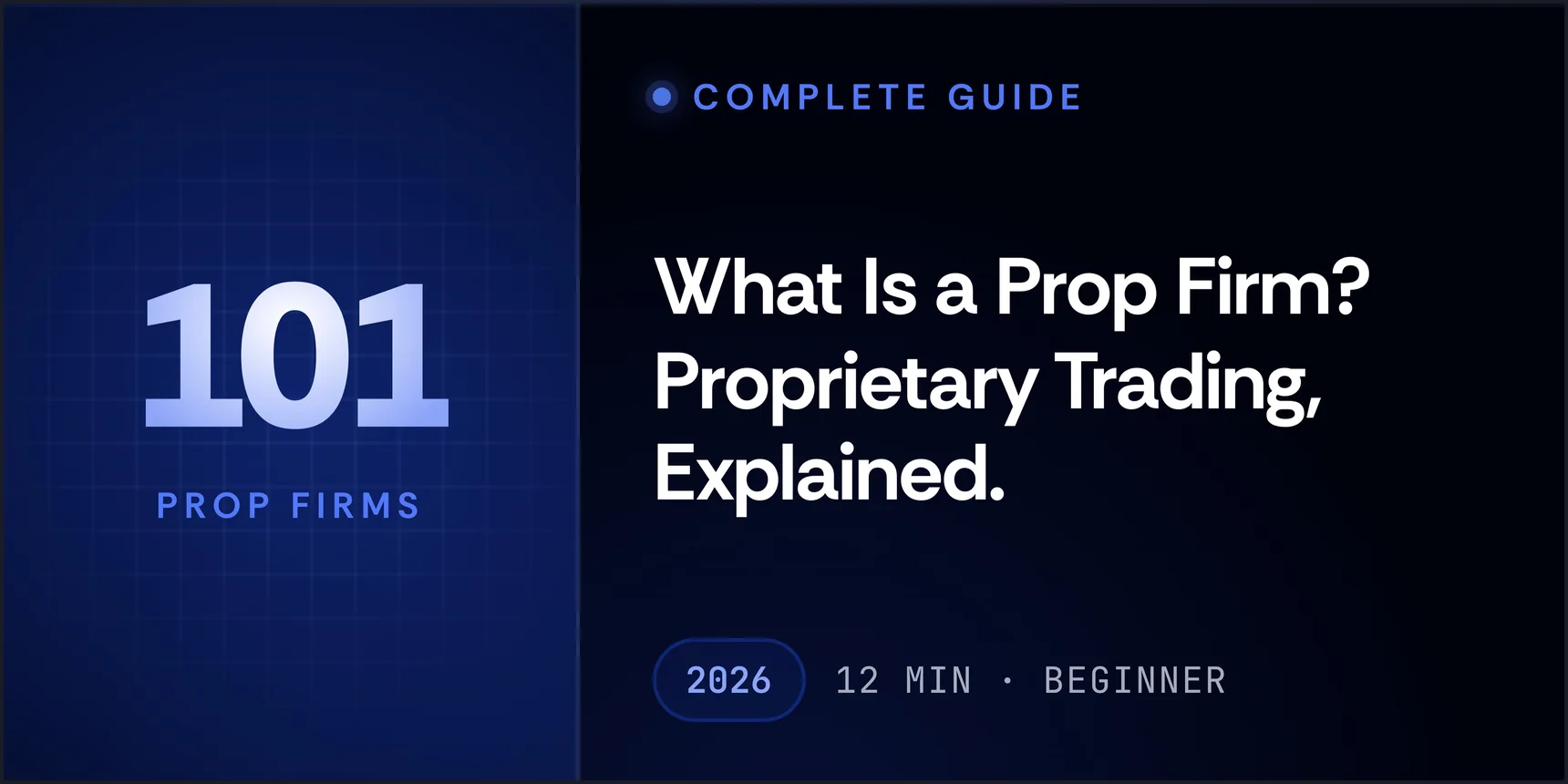 What Is a Prop Firm? The Complete Guide to Proprietary Trading (2026)