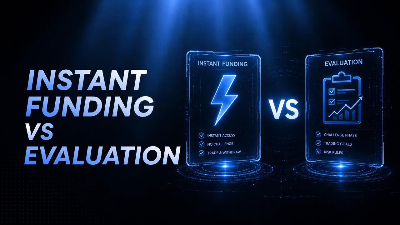 Instant funding versus evaluation prop firm accounts compared