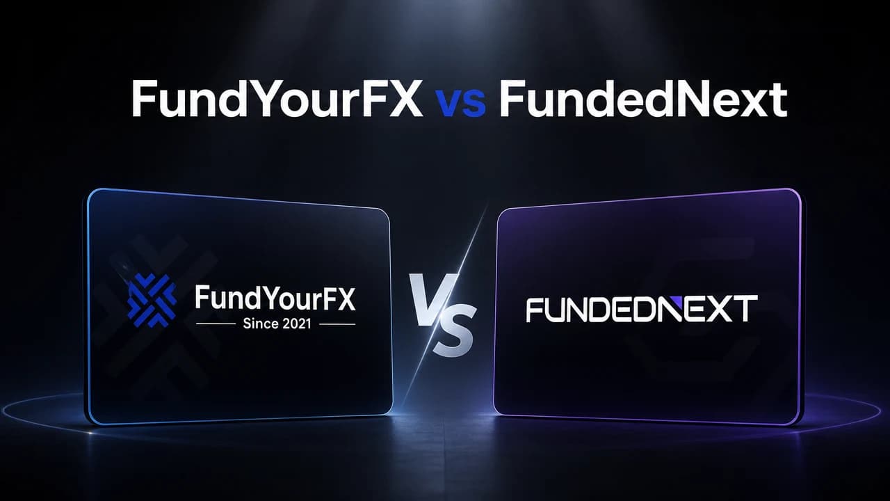 FundedNext alternative comparison — FundYourFX vs FundedNext on funding model, rules and payouts