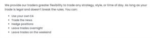 fundyourfx relaxed trading rules