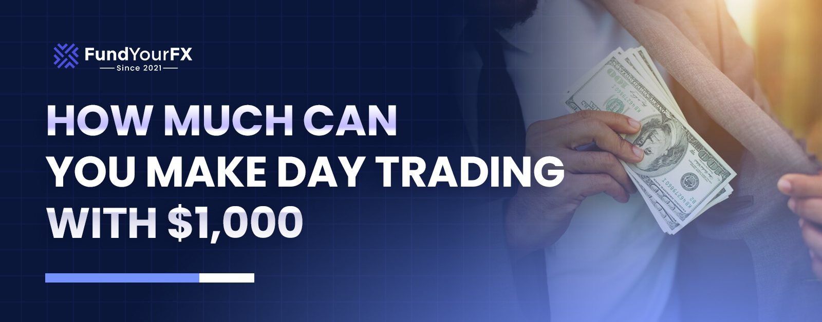 how much can you make day trading with $1000